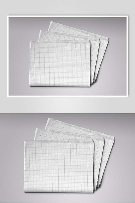 网格空白报纸报刊样机