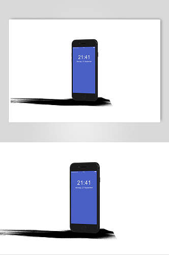 竖版简约手机屏幕可贴图样机