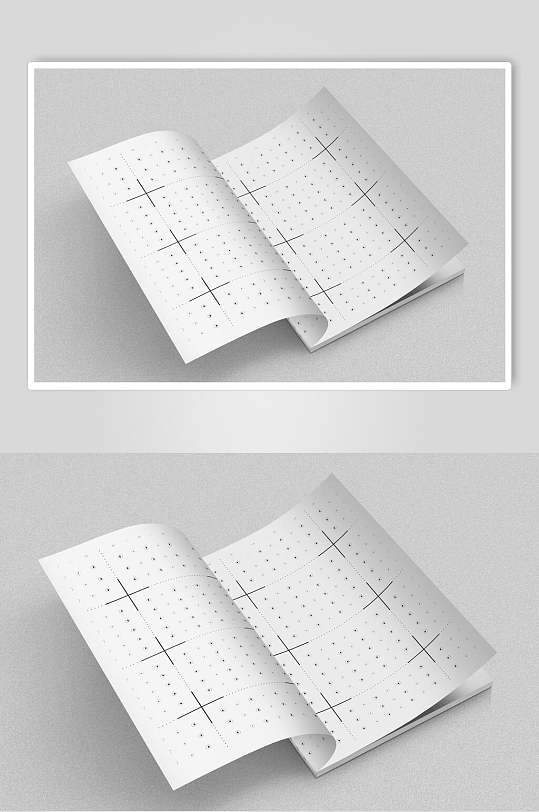 空白点阵纸画册杂志样机