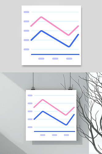 线条图表矢量素材