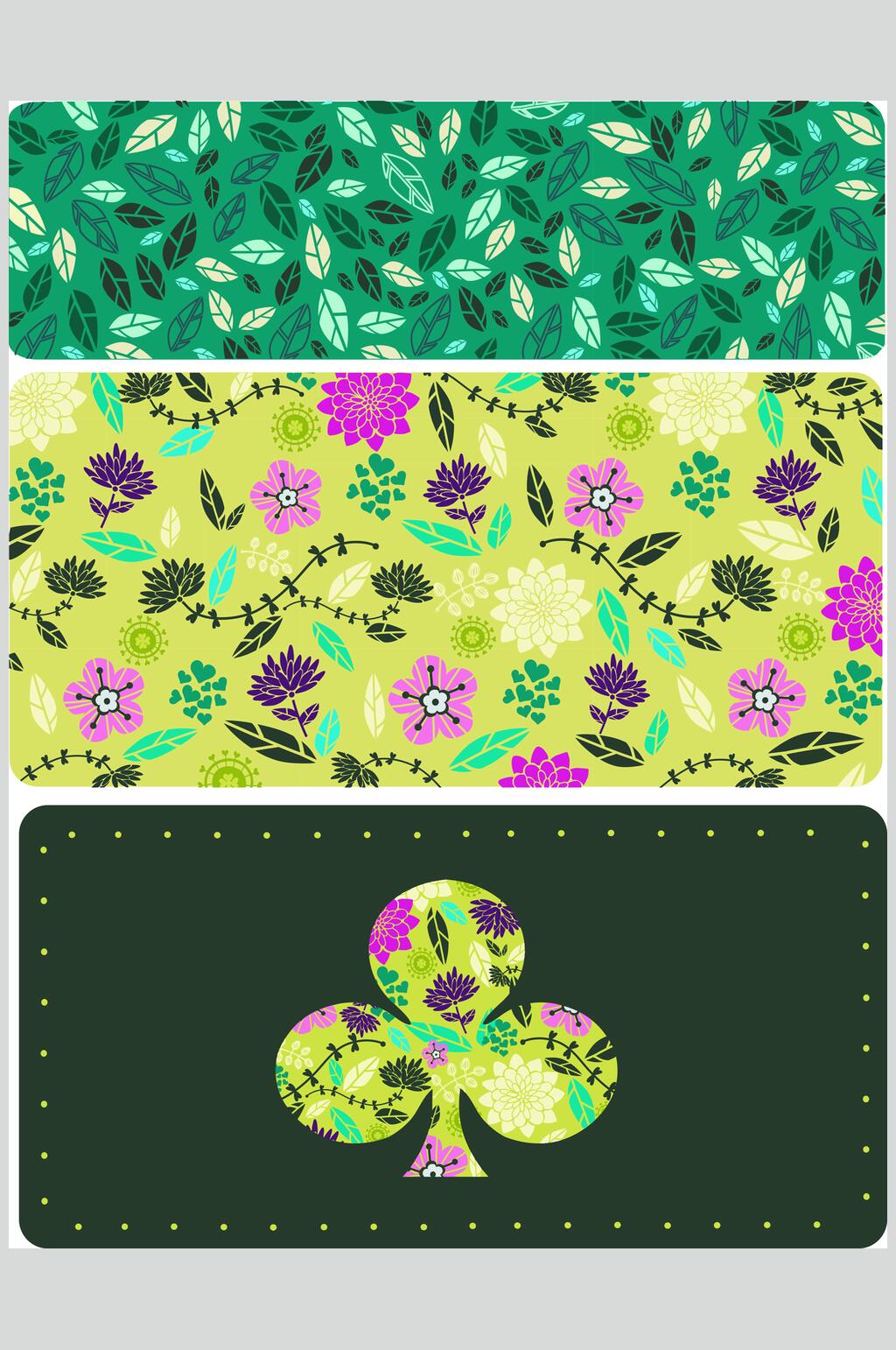 清新唯美鲜花花纹花卉图案矢量素材素材