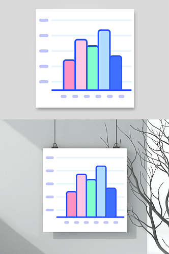 多彩图表矢量素材