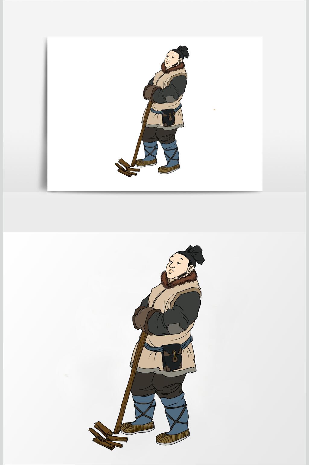 手绘古代古风人物素材素材