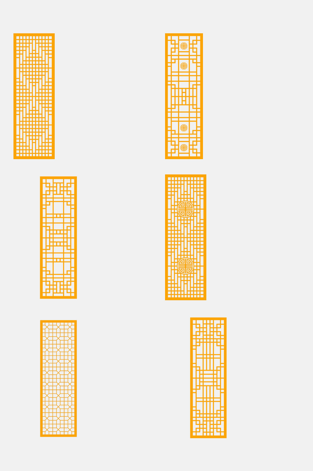 简约中式窗格免抠素材素材