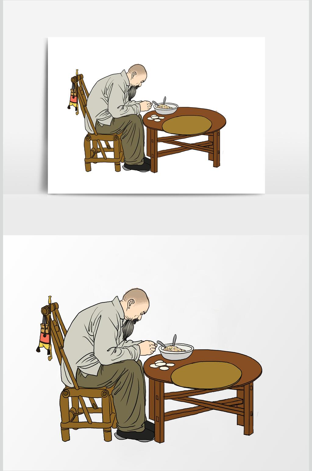 简约古代古风人物素材素材