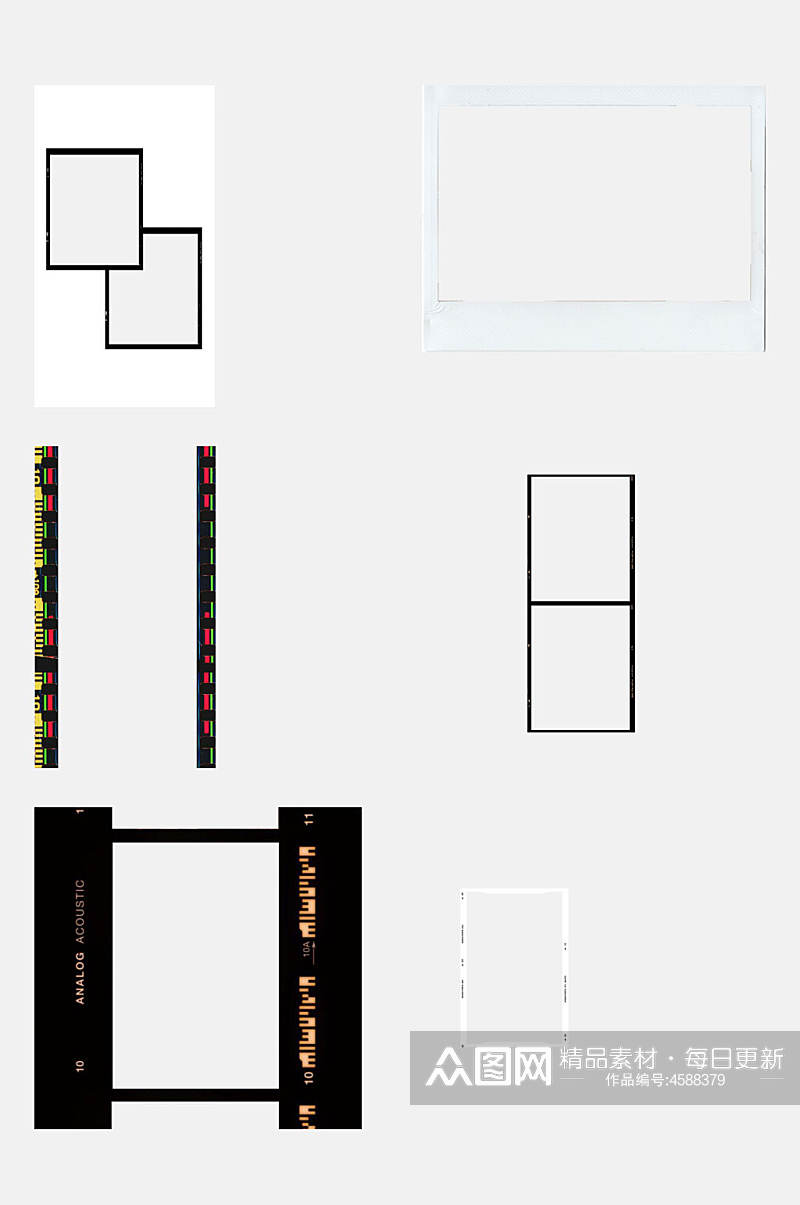电影胶片边框免抠素材素材