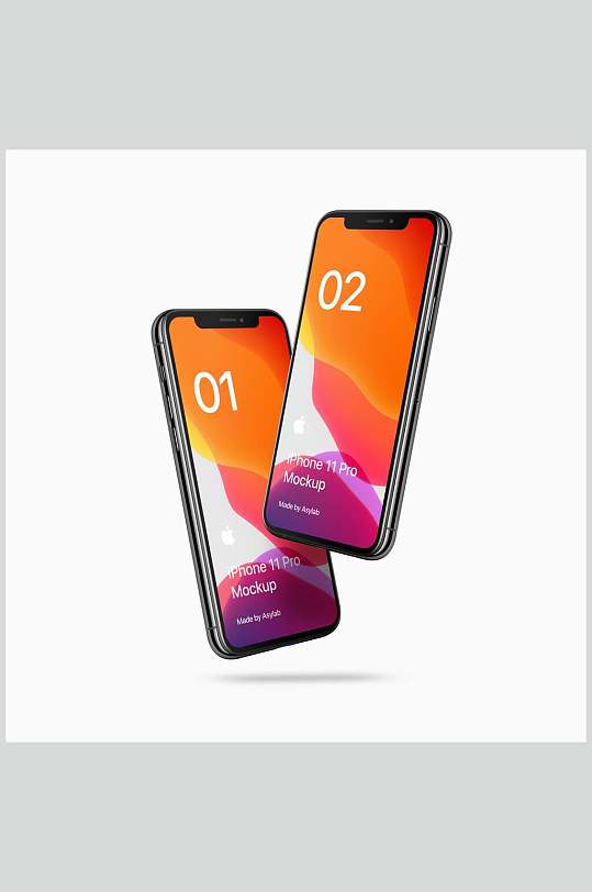 黄色的皮毛苹果手机界面贴图样机