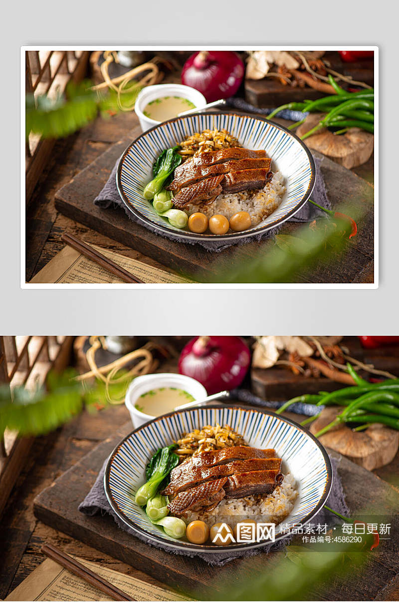 招牌美味食品烧鸭摄影图片素材
