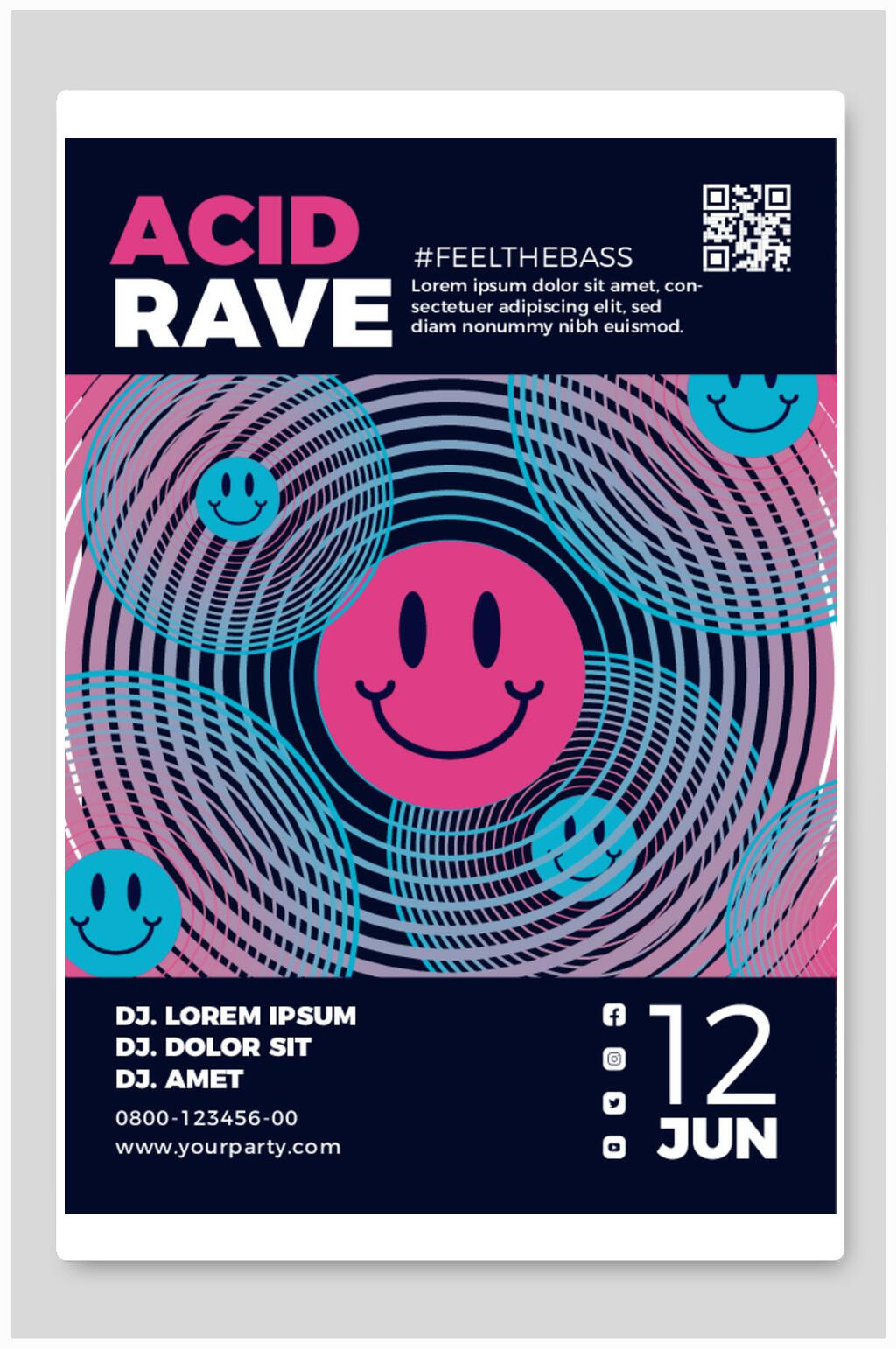几何创意表情艺术海报素材