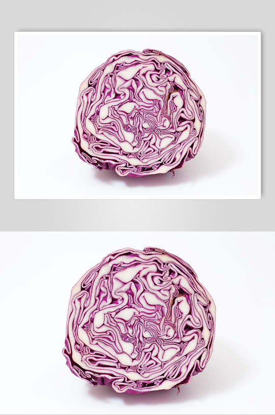 漂亮的紫甘蓝切面