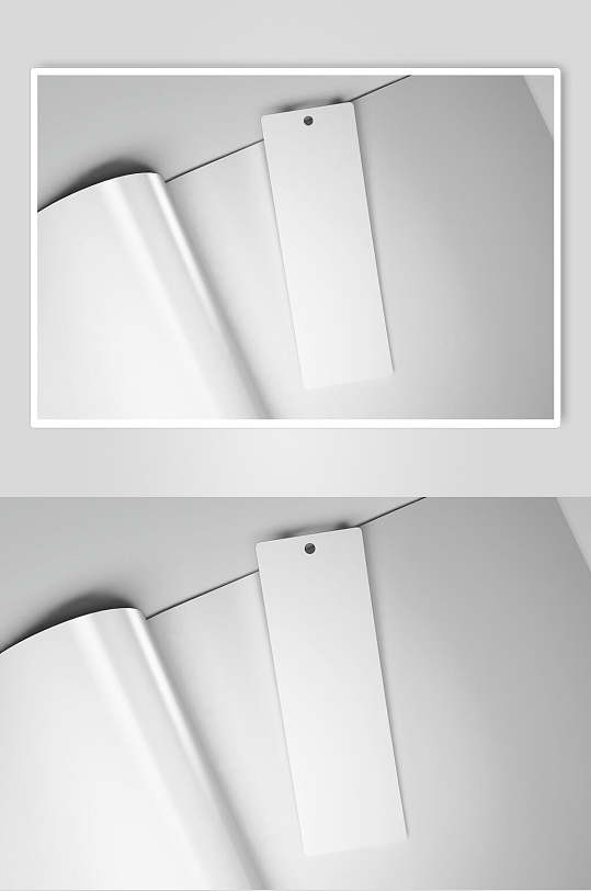 白色长款书签样机