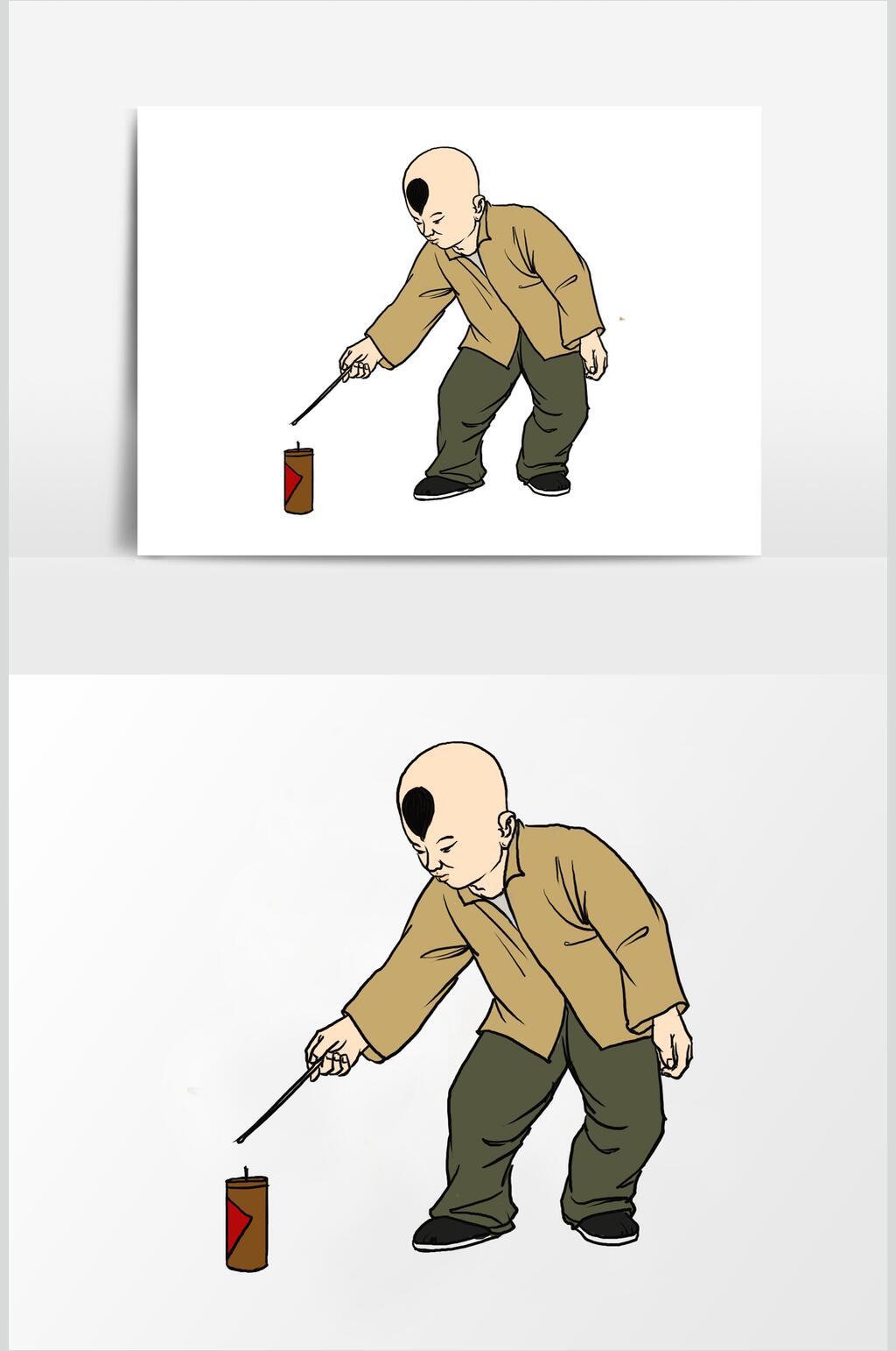 孩子古代古风人物素材