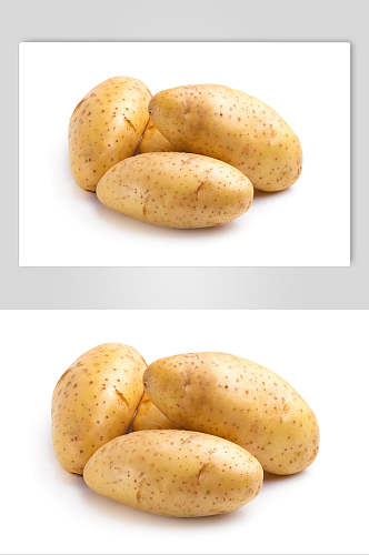白底新鲜美食土豆食品图片
