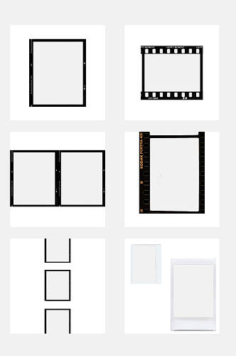 电影胶片边框免抠素材