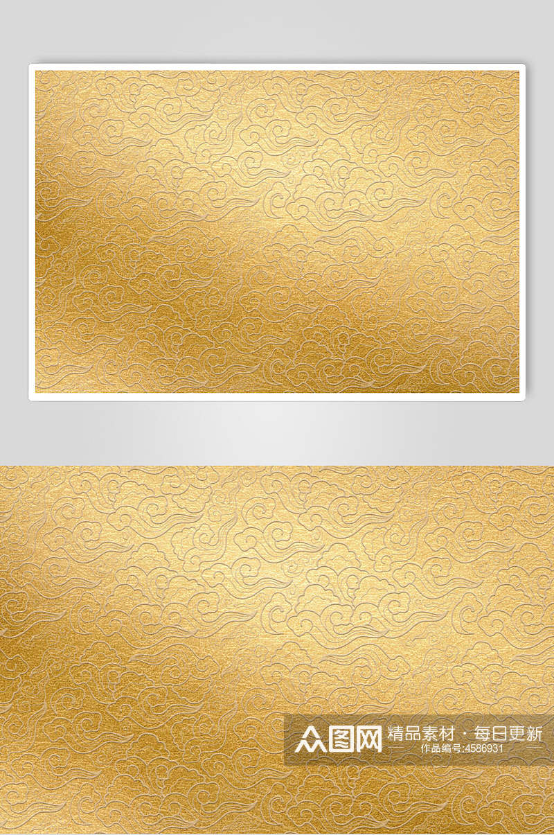 金色复古花纹纹理素材素材