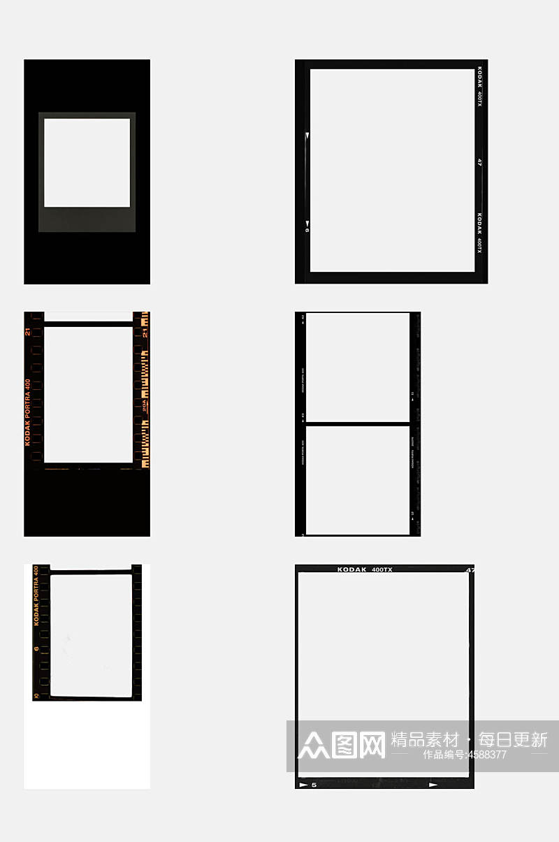 电影胶片边框免抠素材素材