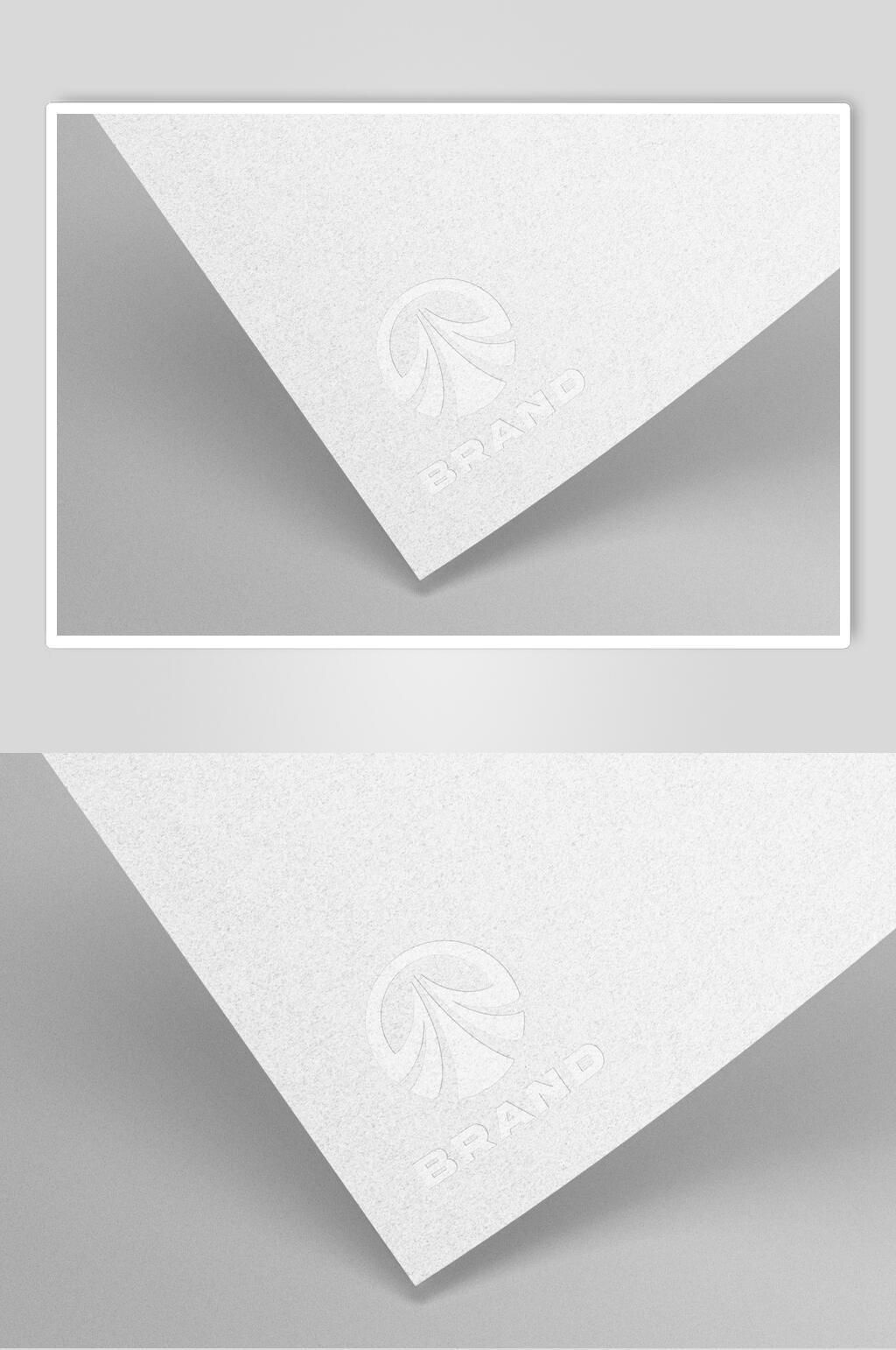 白色品牌LOGO样机素材
