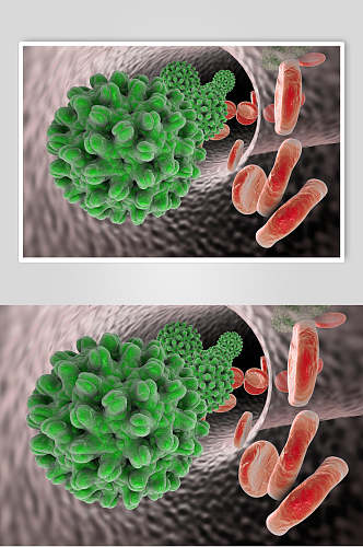 略创意微生物分子图片