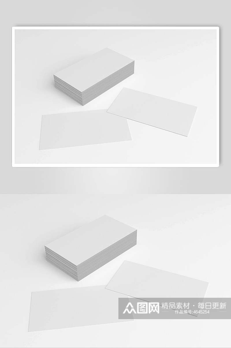 长方形盒子名片样机素材