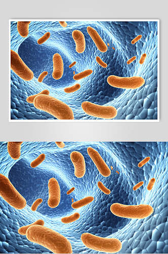 创意体力微生物分子图片