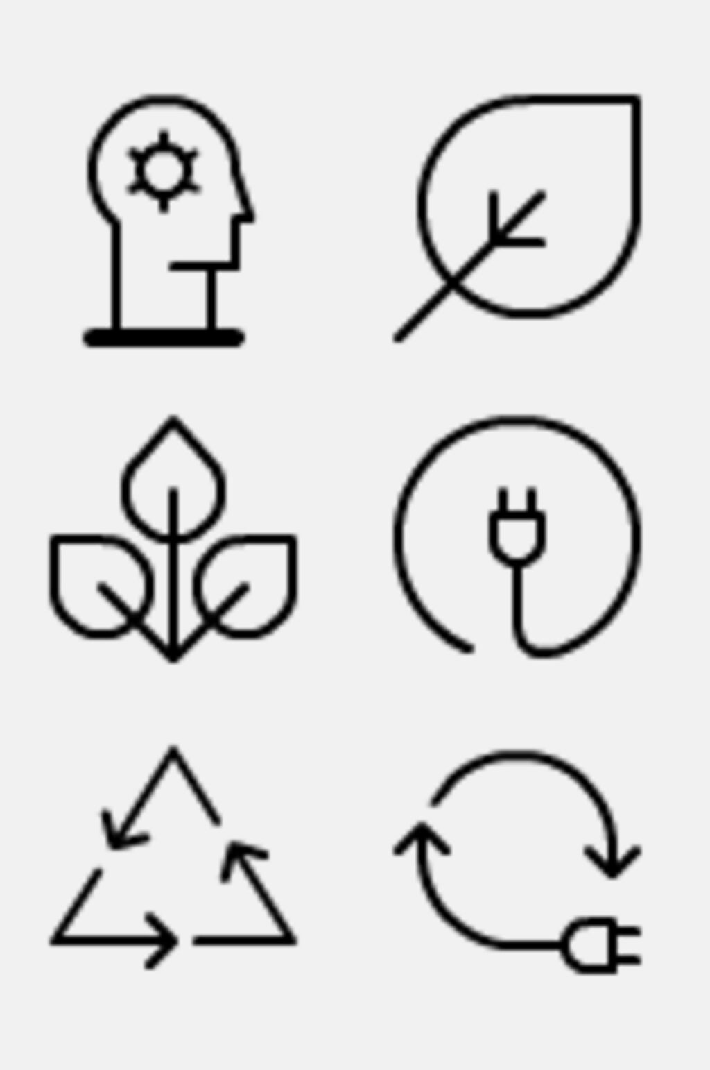 灰色生态学线性图标免抠素材素材