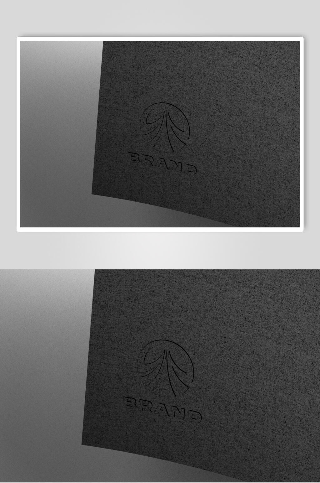 黑色标志品牌LOGO样机素材