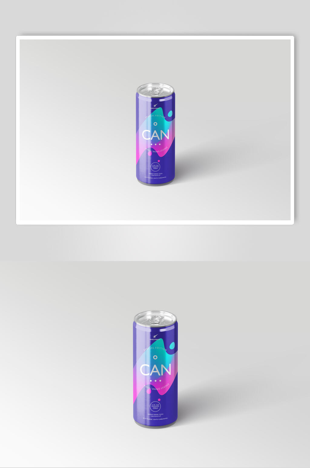 时尚酷炫易拉罐样机素材