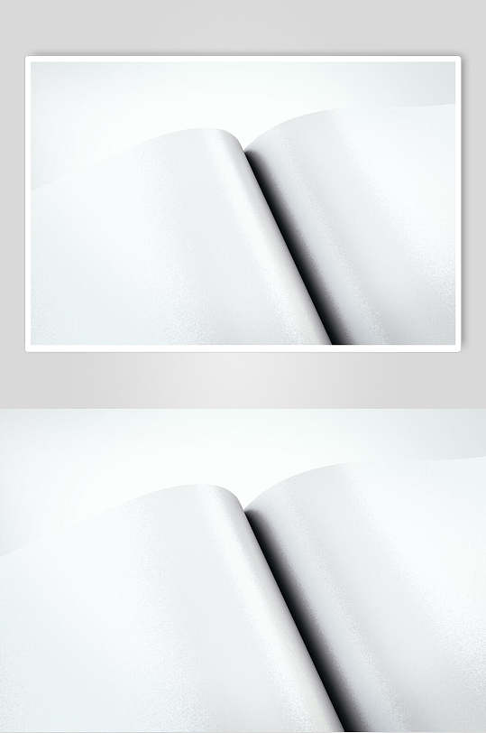白色空白铜版纸书籍画册样机