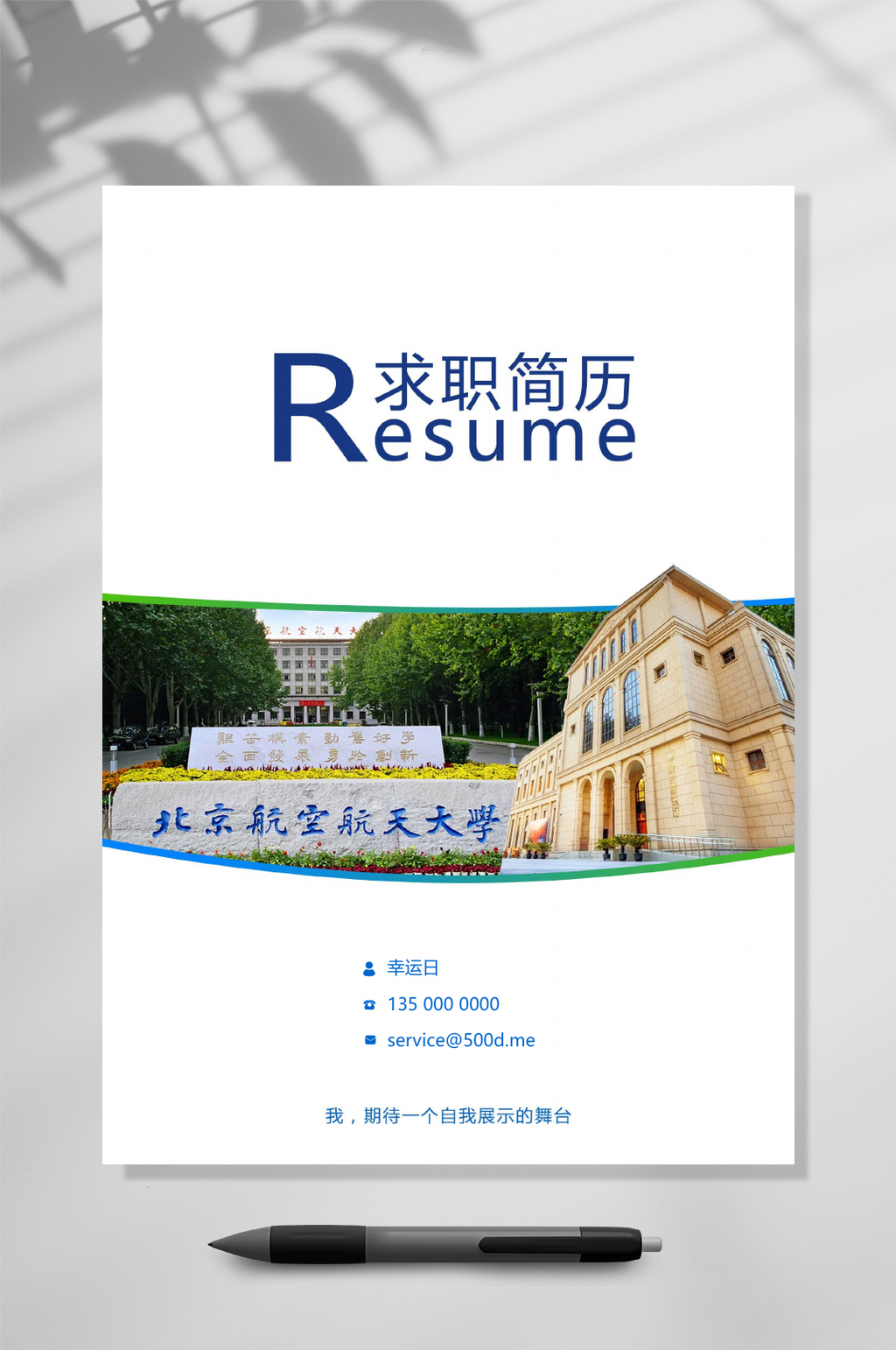 求职简历企业竞聘简历WORD素材