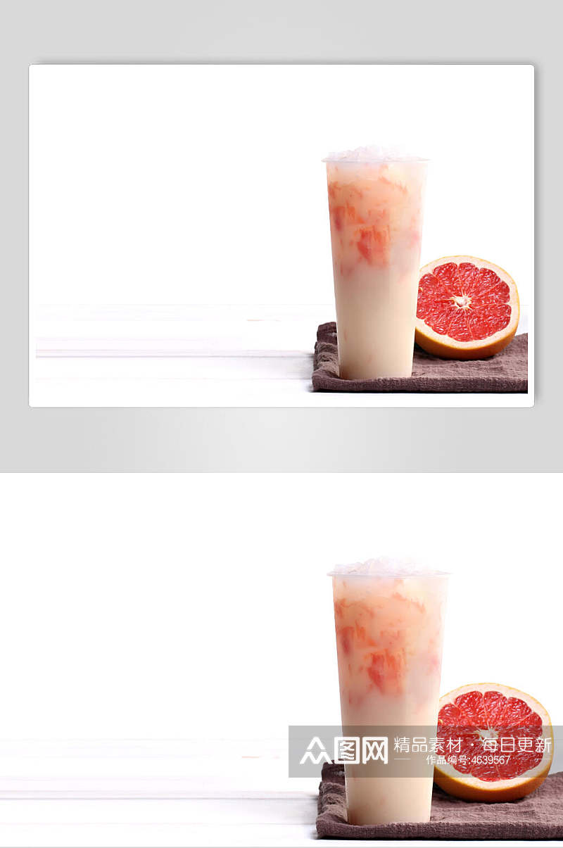 雪橙水果饮品摄影图素材