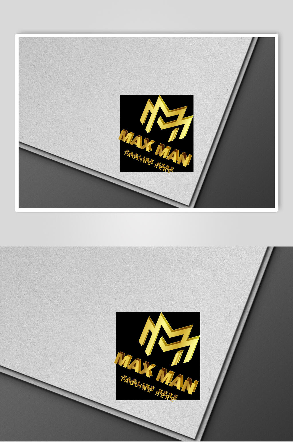金黑品牌LOGO样机素材