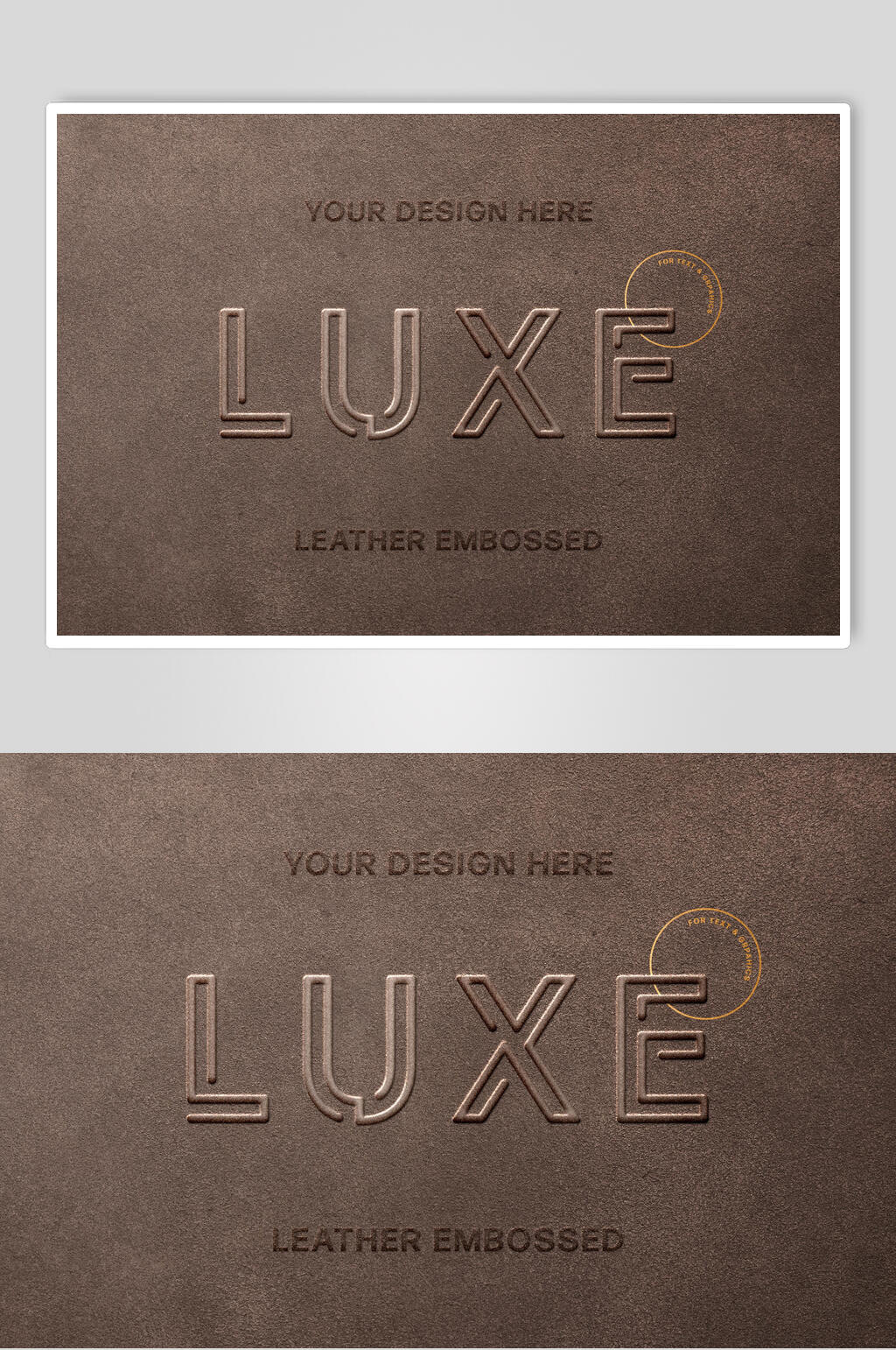 褐色微立体品牌LOGO样机素材