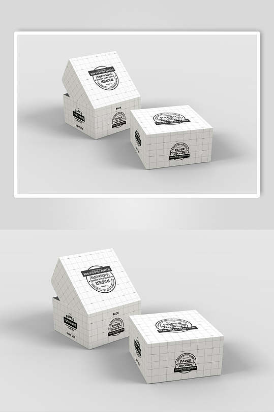 创意汉堡食品包装盒样机
