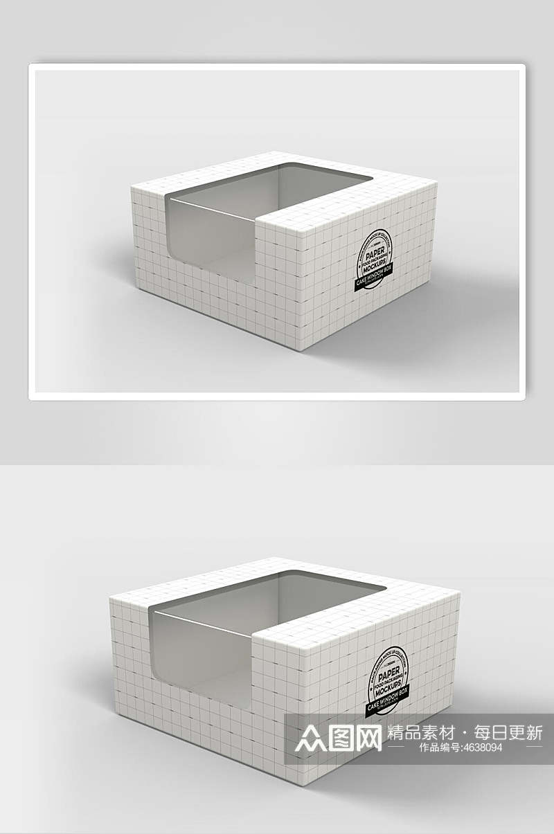 创意正方体食品包装盒样机素材