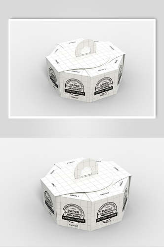 创意蛋糕食品包装盒样机