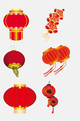 中国风新年喜庆装饰免抠素材