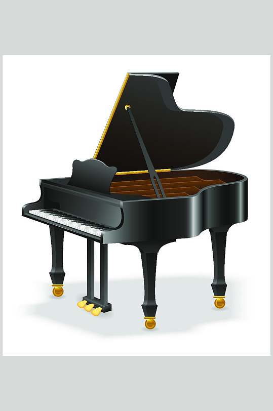 钢琴音乐器材矢量素材
