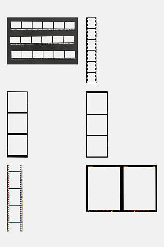 胶片边框免抠设计素材