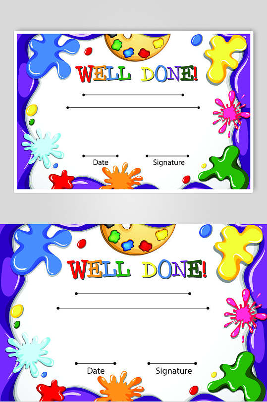 英文彩色的教育卡通边框矢量素材