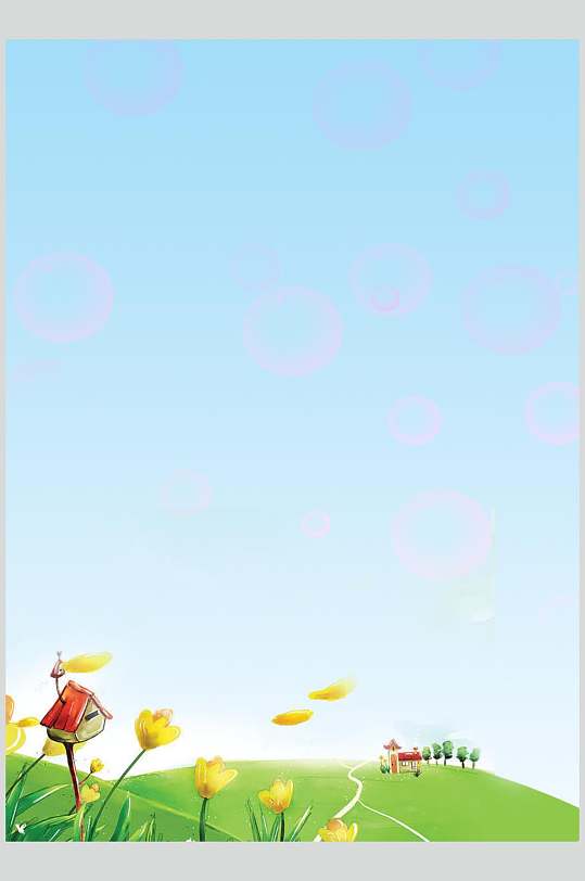动画清新卡通自然背景图