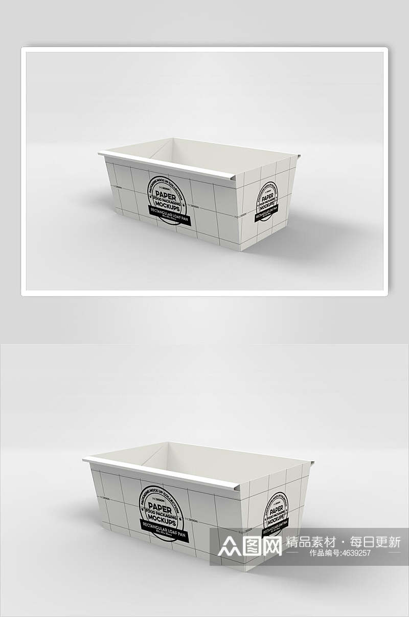 简约盒子食品包装盒样机素材