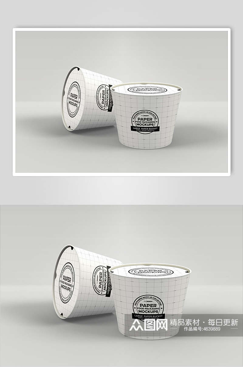 圆筒食品包装盒样机效果图素材