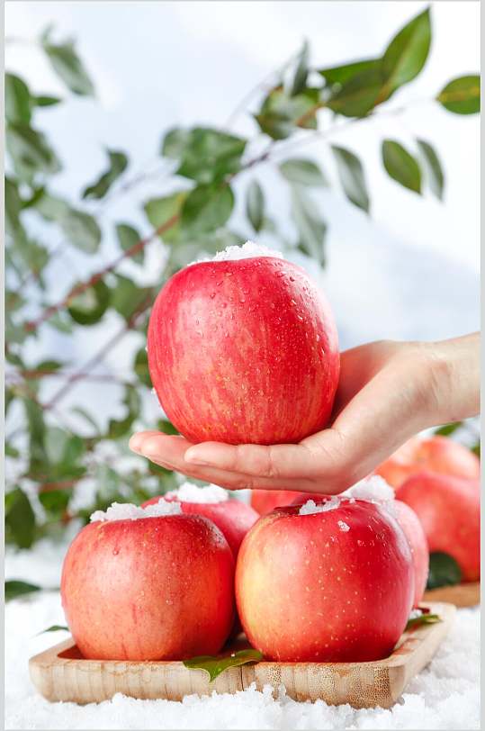 红色苹果新鲜水果摄影图
