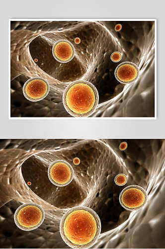 椭圆时尚微生物分子图片