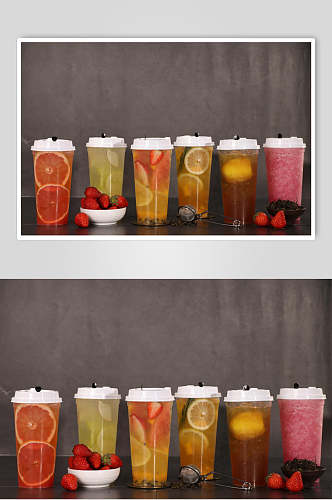 横版水果饮品摄影图