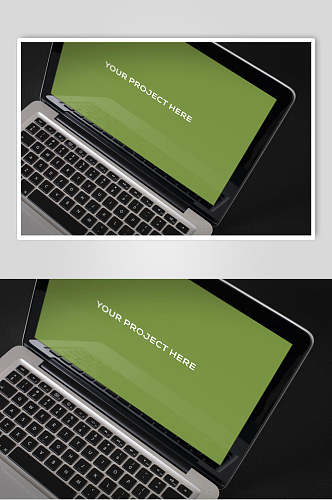 清新绿色手机电脑界面样机