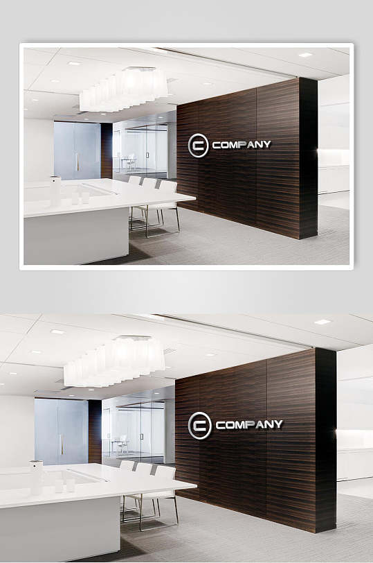 形象墙棕黑色样机