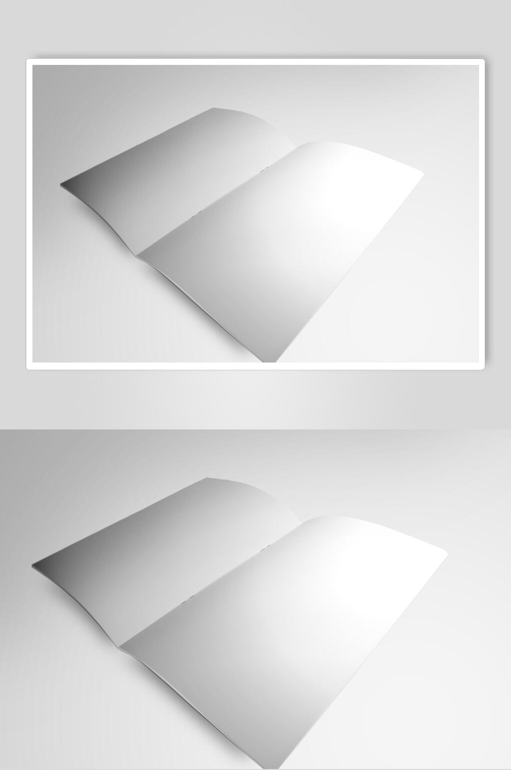 简约大气留白画册样机素材