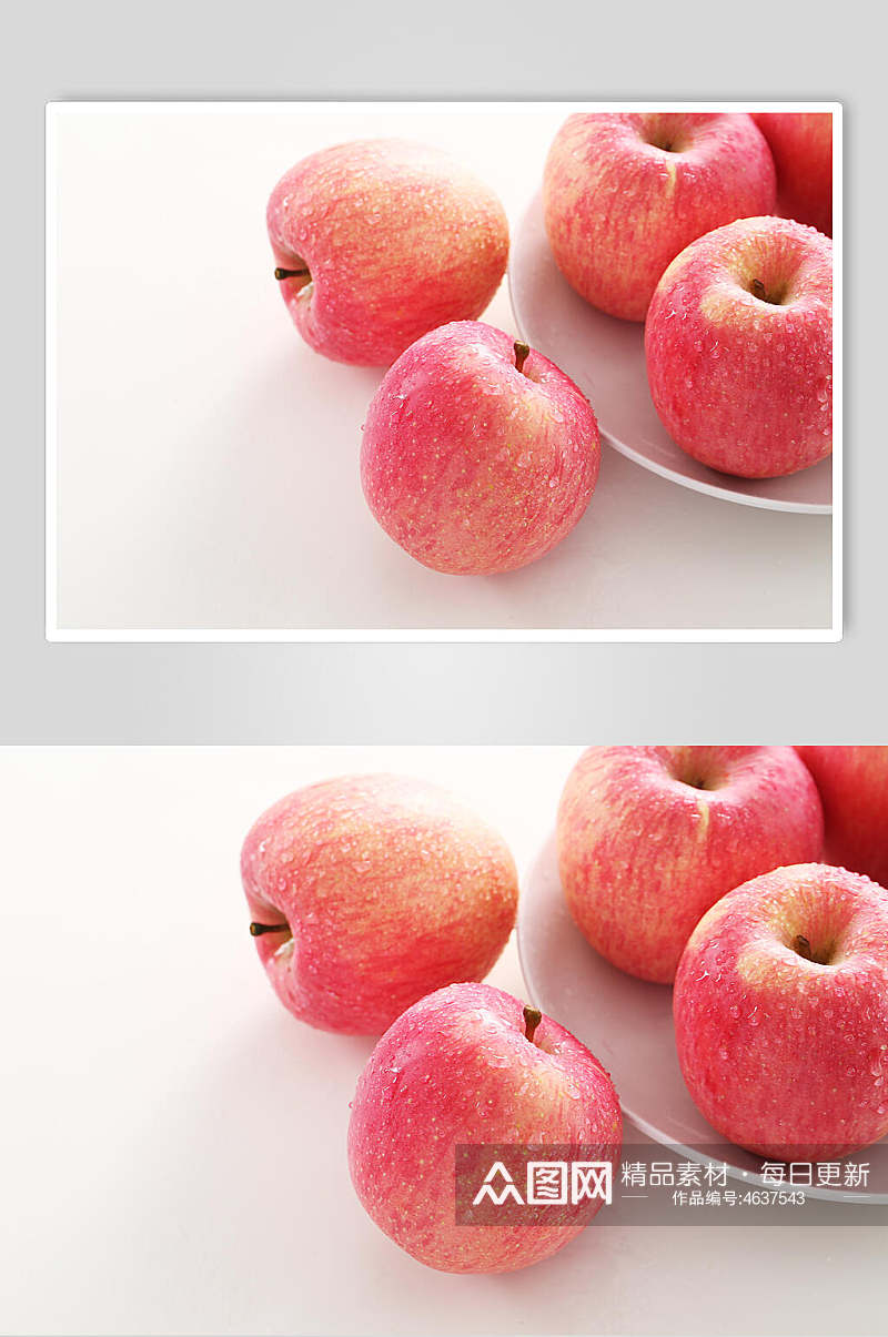 简约苹果水果摆饰摄影图素材