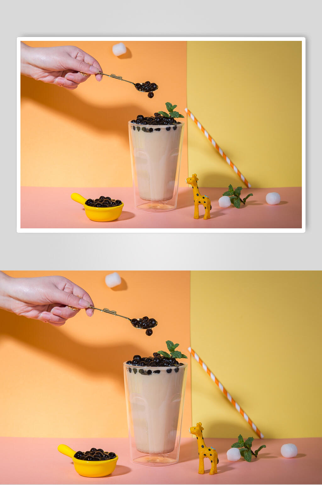 珍珠水果饮品摄影图素材